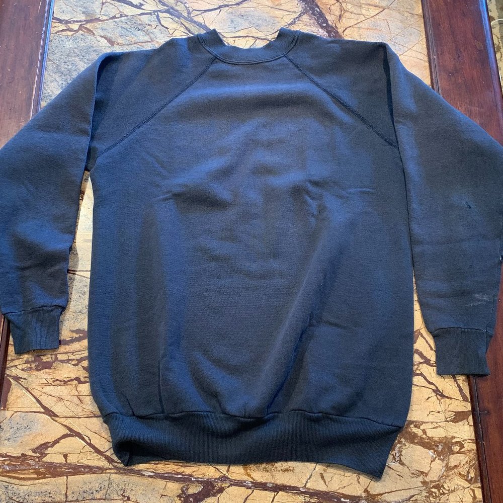 Vintage Black Blank Sweatshirt - Made in USA